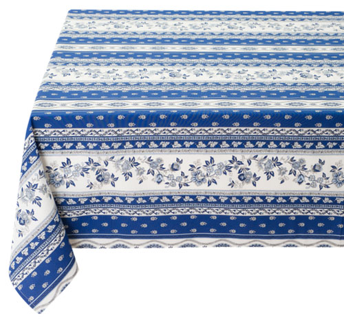 Coated tablecloth (Marat d'Avignon / Avignon. navy blue)